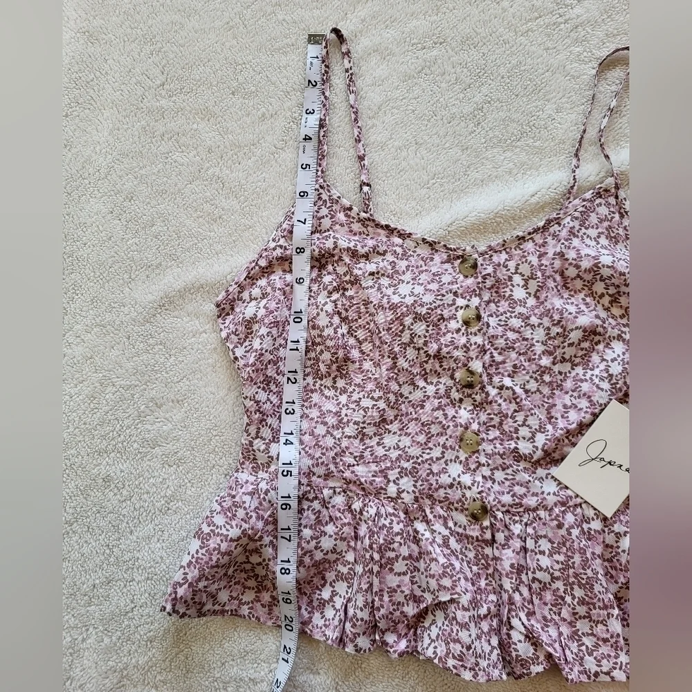 Japna Pink Camisol Type Top with Adjustable Straps Women's Size Medium - Picture 5 of 7